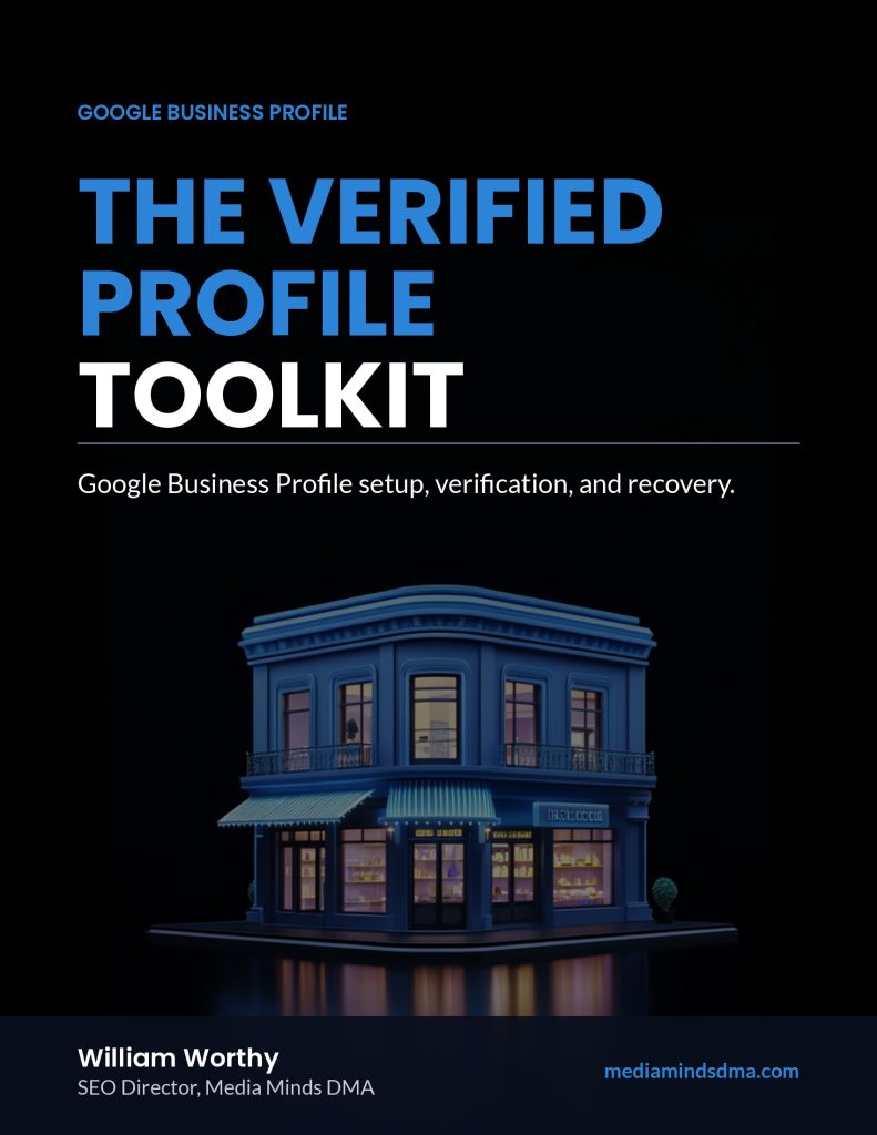 Cover of The Verified Profile Toolkit by William Worthy, Media Minds DMA.